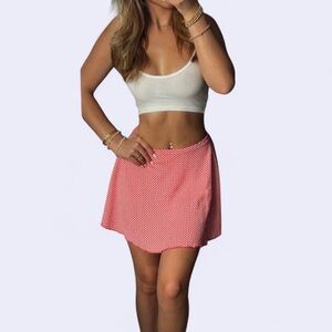 Wild Fable Red Checkered Mini Skort